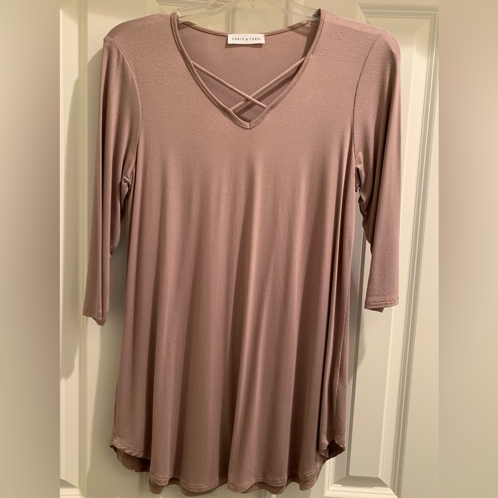 CHRIS & CAROL, “NWOT” Long Sleeved,TUNIC, Size Large
